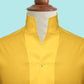 Yellow One Piece Collar Shirt For Men Gift Giza Cotton Satin High Tall Neck Stiff Collar Shirt Chinese Mandarin Band Collar Dress Shirt