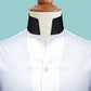 White Checks Men's Shirt High Collar Shirt Buttonless V Collar Shirt High Tall Neck Collar China High Band Collar Cotton Dress Shirt