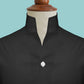 Karl Lagerfeld Style Shirt For Men Father Day Gift High Open Collar Shirt Tall Neck Stiff Collar Shirt China Mandarin Collar Cotton Shirt