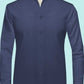 Navy Blue One Piece Collar Shirt For Men Gift Giza Cotton Satin High Tall Neck Stiff Collar Shirt Chinese Mandarin Band Collar Dress Shirt