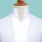 High Open Collar White Shirt Concealed Placket Men's One Piece Dress Shirt Tall V Neck China Mandarin Stiff Collar Easy Iron Work Wear Shirt