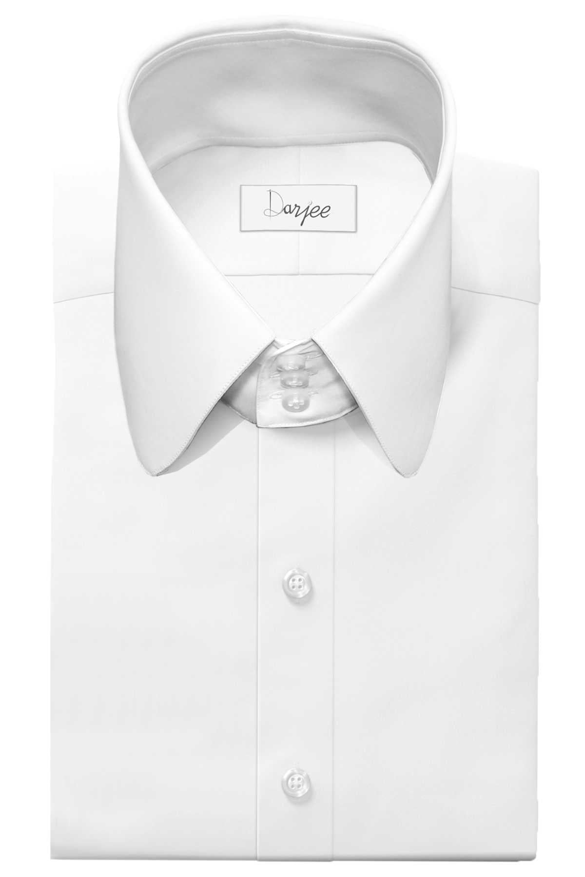 White Mens High Collar Shirt Penny Collar Shirt Round 3" Tall Neck 3 Collar Buttons, Peaky Blinders Shirt, 100% Cotton, Club Shelby Shirt