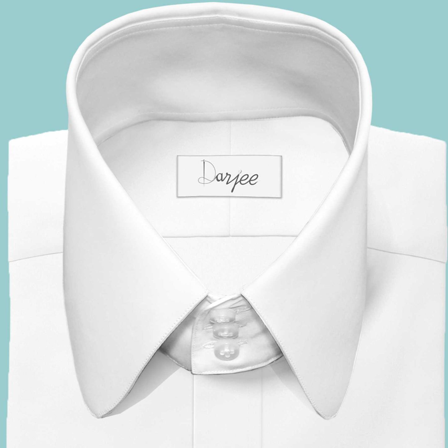 White Mens High Collar Shirt Penny Collar Shirt Round 3" Tall Neck 3 Collar Buttons, Peaky Blinders Shirt, 100% Cotton, Club Shelby Shirt