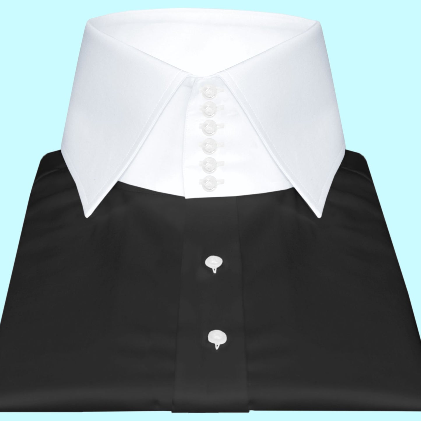 High Spread Collar Dress Shirt For Men President English Wide Spread Full Sleeves Black Shirt Men Wedding Attire Tall Neck Windsor Collar (Copy)