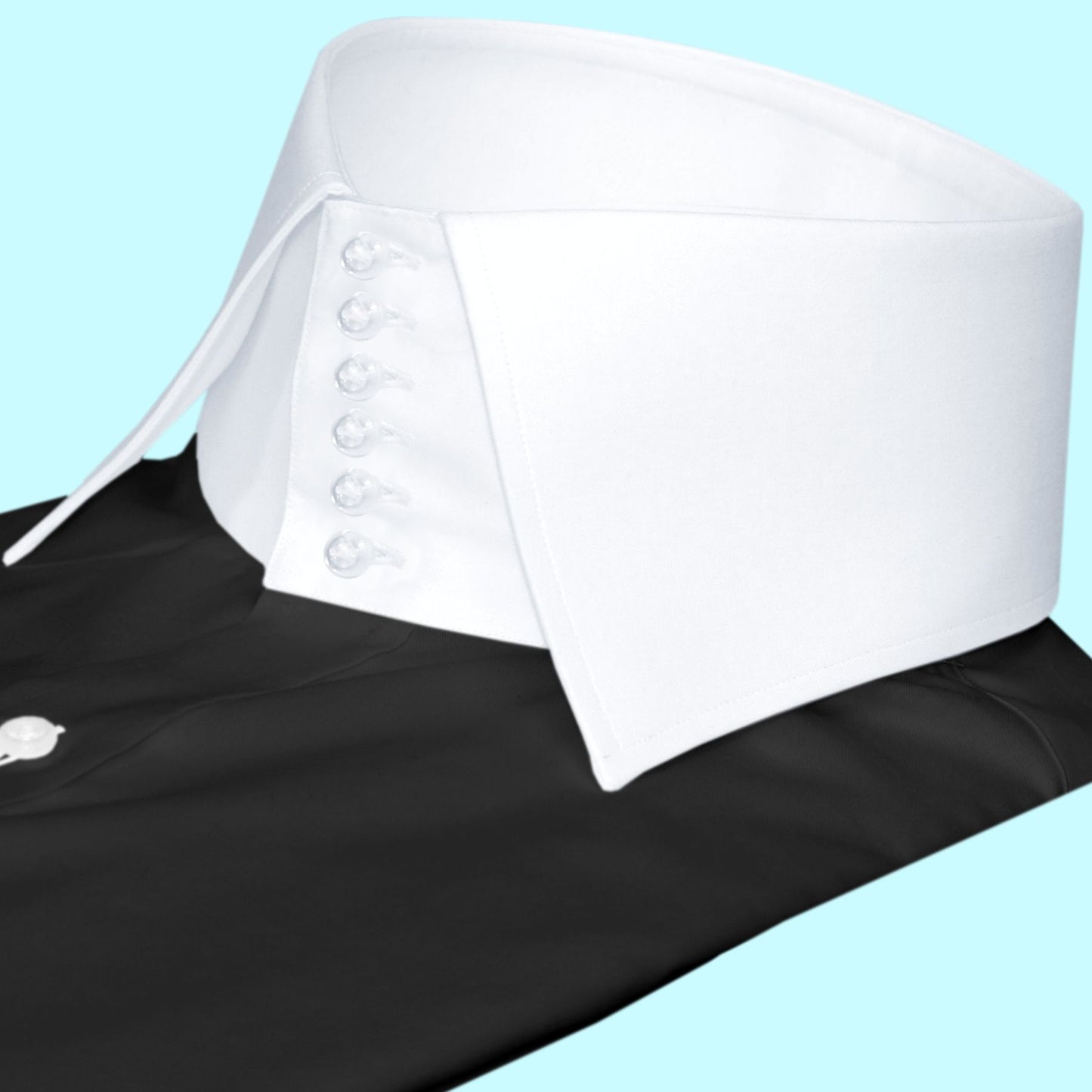 High Spread Collar Dress Shirt For Men President English Wide Spread Full Sleeves Black Shirt Men Wedding Attire Tall Neck Windsor Collar (Copy)