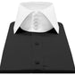 High Spread Collar Dress Shirt For Men President English Wide Spread Full Sleeves Black Shirt Men Wedding Attire Tall Neck Windsor Collar (Copy)