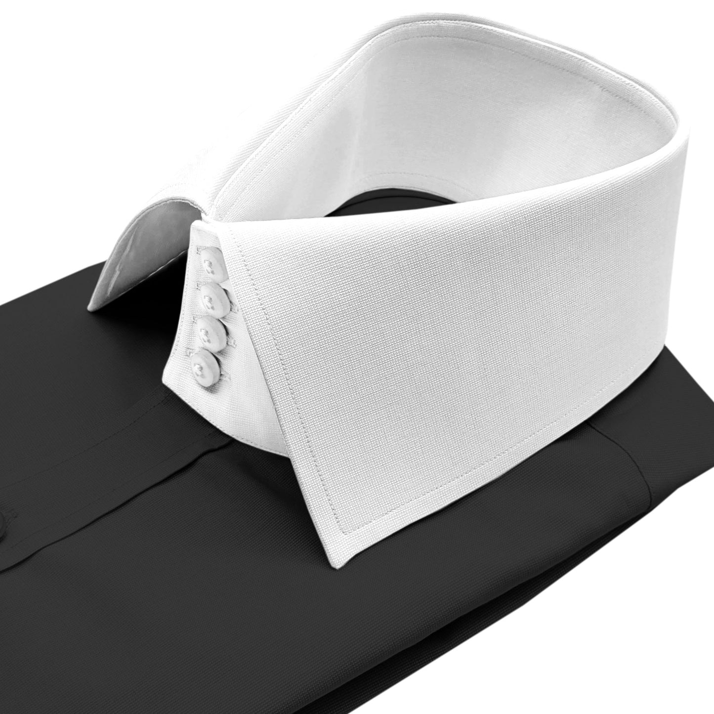 High Spread Collar Dress Shirt For Men President English Wide Spread Full Sleeves Black Shirt Men Wedding Attire Tall Neck Windsor Collar (Copy)