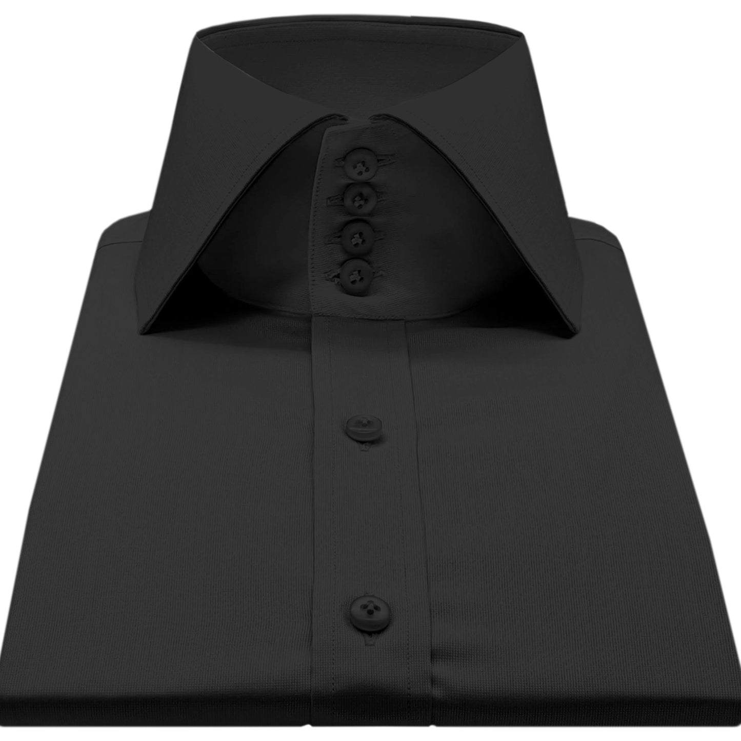 High Spread Collar Dress Shirt For Men President English Wide Spread Full Sleeves Black Shirt Men Wedding Attire Tall Neck Windsor Collar (Copy)