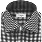 High Spread Collar Dress Shirt For Men President English Wide Spread Full Sleeves Black Gingham Shirt Men Wedding Attire Tall Neck Windsor Collar (Copy)