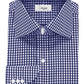 High Spread Collar Dress Shirt For Men President English Wide Spread Full Sleeves  Blue Gingham Chacks Shirt Men Wedding Attire Tall Neck Windsor Collar (Copy)