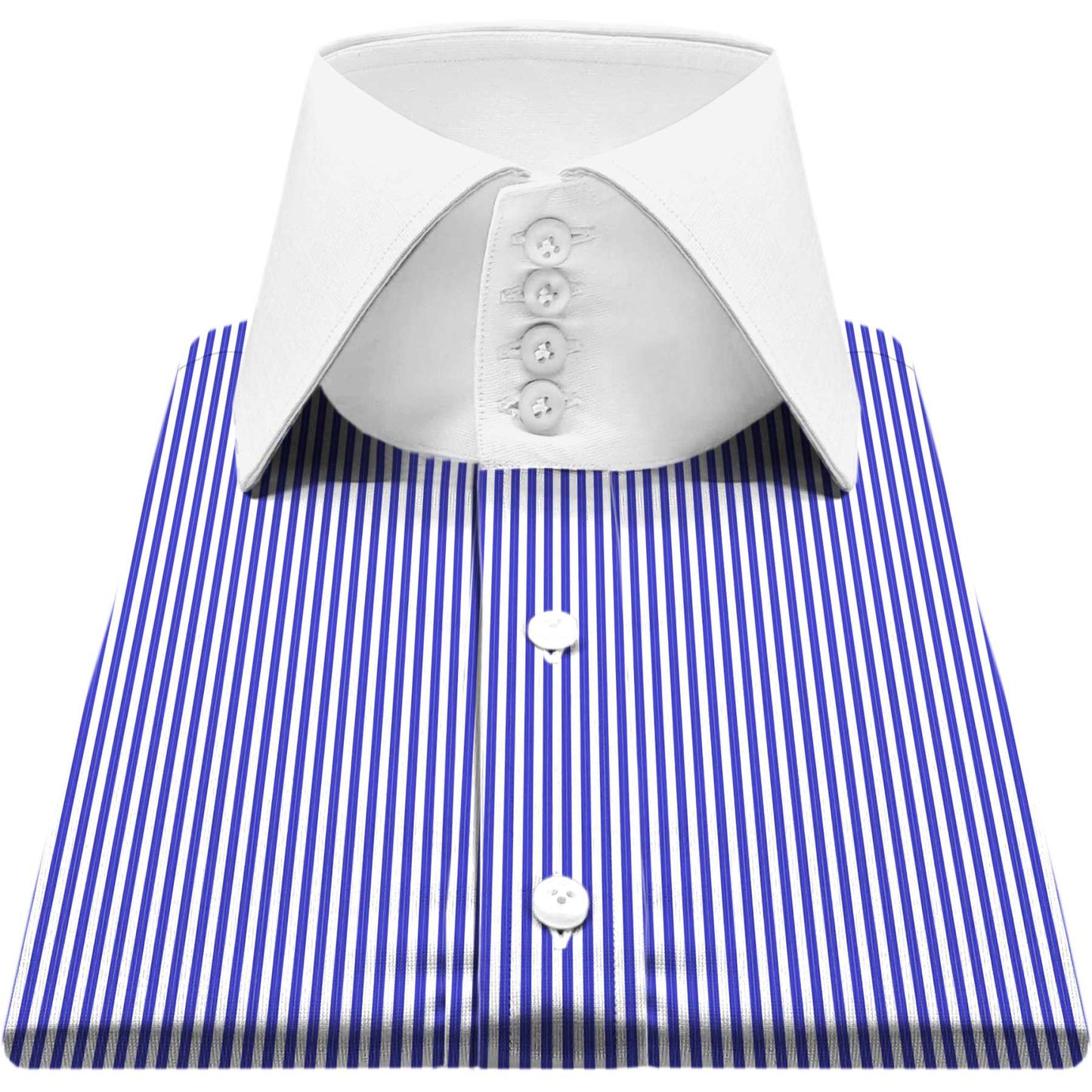 High Spread Collar Dress Shirt For Men President English Wide Spread Full Sleeves Blue Shirt Men Wedding Attire Tall Neck Windsor Collar (Copy)