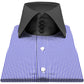 High Spread Collar Dress Shirt For Men President English Wide Spread Full Sleeves Blue Shirt Men Wedding Attire Tall Neck Windsor Collar (Copy)