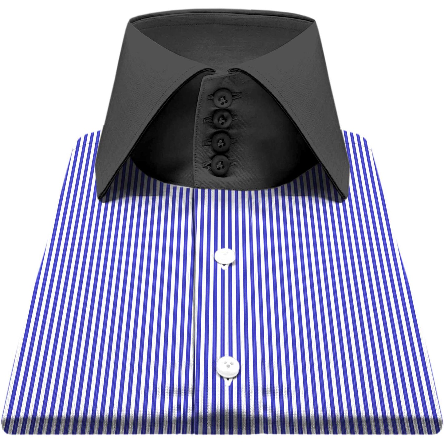 High Spread Collar Dress Shirt For Men President English Wide Spread Full Sleeves Blue Shirt Men Wedding Attire Tall Neck Windsor Collar (Copy)