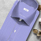 High Spread Collar Dress Shirt For Men President English Wide Spread Full Sleeves Blue Shirt Men Wedding Attire Tall Neck Windsor Collar (Copy)