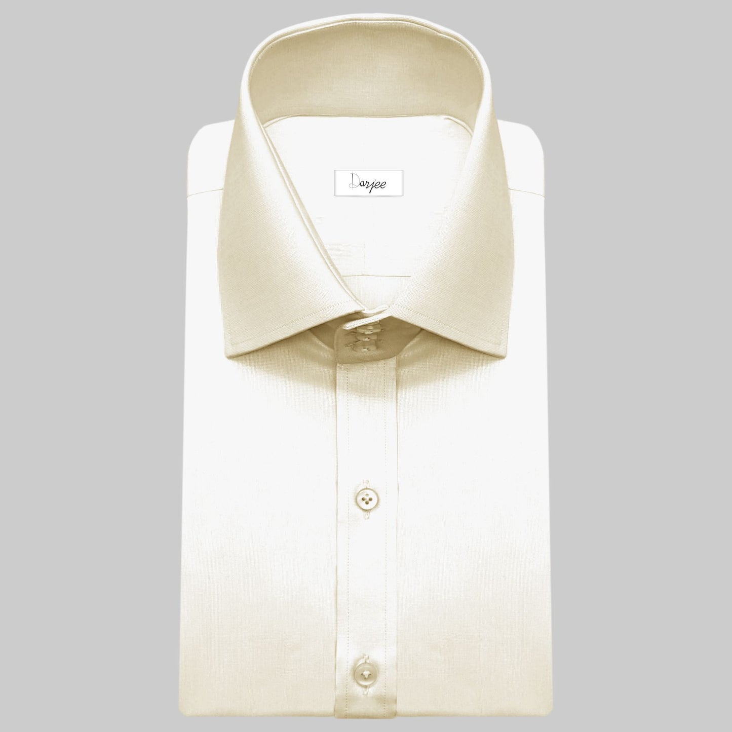 High Spread Collar Dress Shirt For Men President English Wide Spread Full Sleeves Cream Shirt Men Wedding Attire Tall Neck Windsor Collar (Copy)