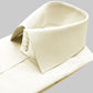 High Spread Collar Dress Shirt For Men President English Wide Spread Full Sleeves Cream Shirt Men Wedding Attire Tall Neck Windsor Collar (Copy)