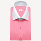 High Spread Collar Dress Shirt For Men President English Wide Spread Full Sleeves Pink Shirt Men Wedding Attire Tall Neck Windsor Collar (Copy)