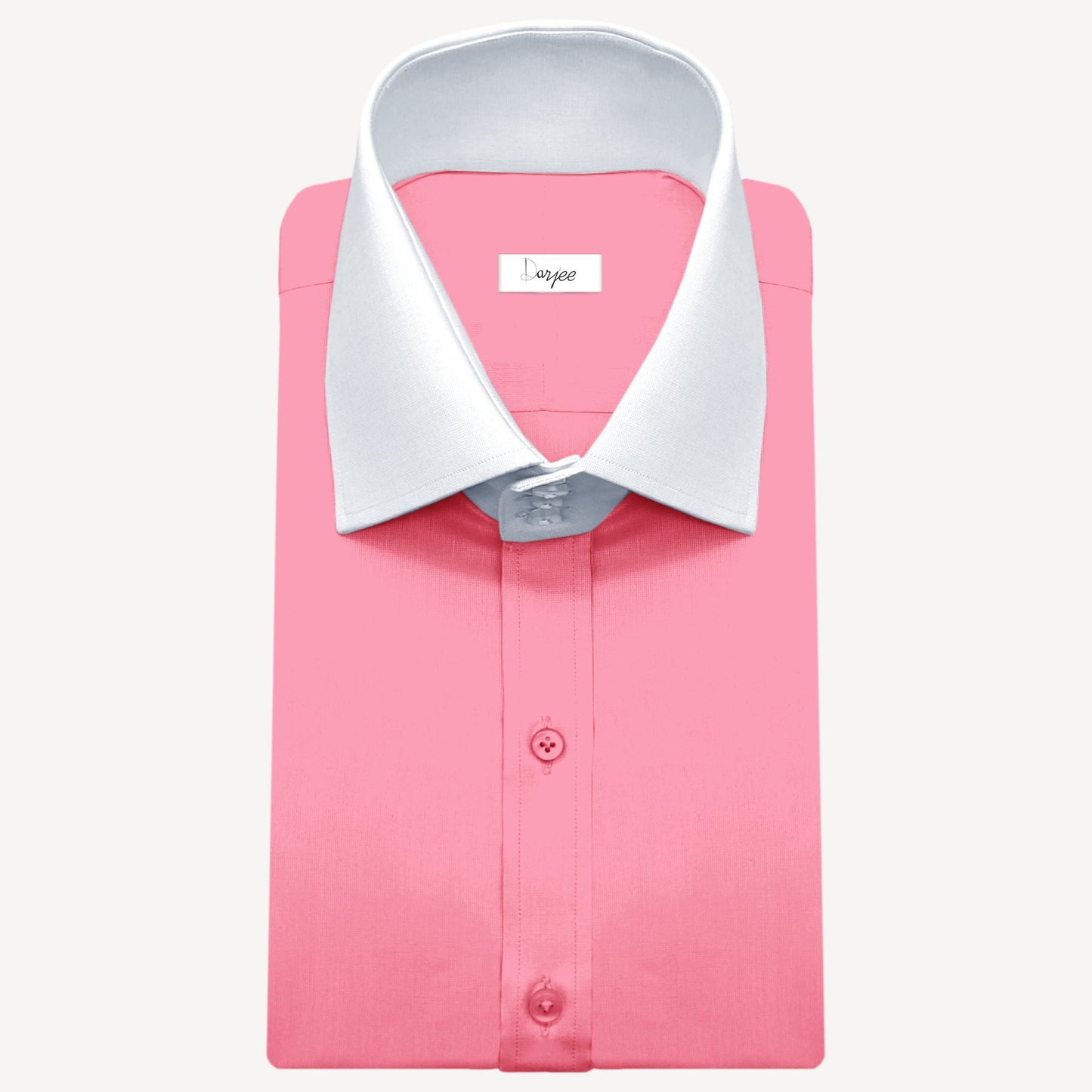 High Spread Collar Dress Shirt For Men President English Wide Spread Full Sleeves Pink Shirt Men Wedding Attire Tall Neck Windsor Collar (Copy)