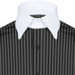 High Spread Collar Dress Shirt For Men President English Wide Spread Full Sleeves Grey Shirt Men Wedding Attire Tall Neck Windsor Collar (Copy)