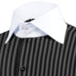 High Spread Collar Dress Shirt For Men President English Wide Spread Full Sleeves Grey Shirt Men Wedding Attire Tall Neck Windsor Collar (Copy)