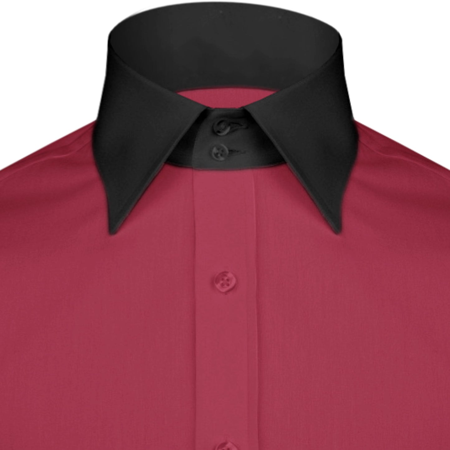 High Spread Collar Dress Shirt For Men President English Wide Spread Full Sleeves Blood Red Shirt Men Wedding Attire Tall Neck Windsor Collar (Copy)