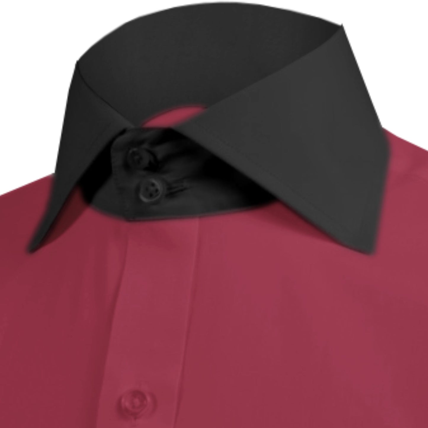 High Spread Collar Dress Shirt For Men President English Wide Spread Full Sleeves Blood Red Shirt Men Wedding Attire Tall Neck Windsor Collar (Copy)