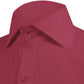 High Spread Collar Dress Shirt For Men President English Wide Spread Full Sleeves Blood Red Shirt Men Wedding Attire Tall Neck Windsor Collar (Copy)