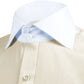 High Spread Collar Dress Shirt For Men President English Wide Spread Full Sleeves Grey Shirt Men Wedding Attire Tall Neck Windsor Collar