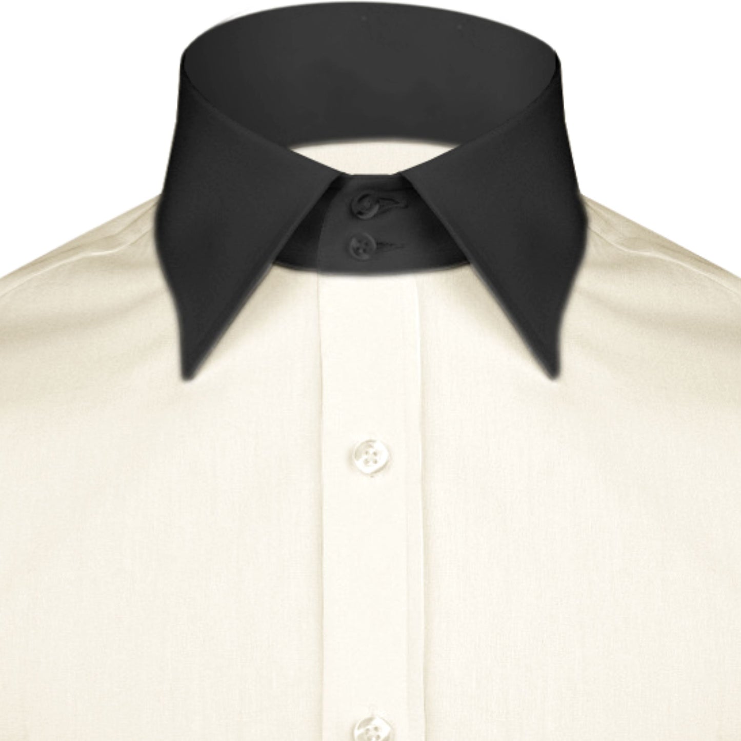 High Spread Collar Dress Shirt For Men President English Wide Spread Full Sleeves Grey Shirt Men Wedding Attire Tall Neck Windsor Collar
