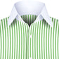 High Spread Collar Dress Shirt For Men President English Wide Spread Full Sleeves Green Shirt Men Wedding Attire Tall Neck Windsor Collar