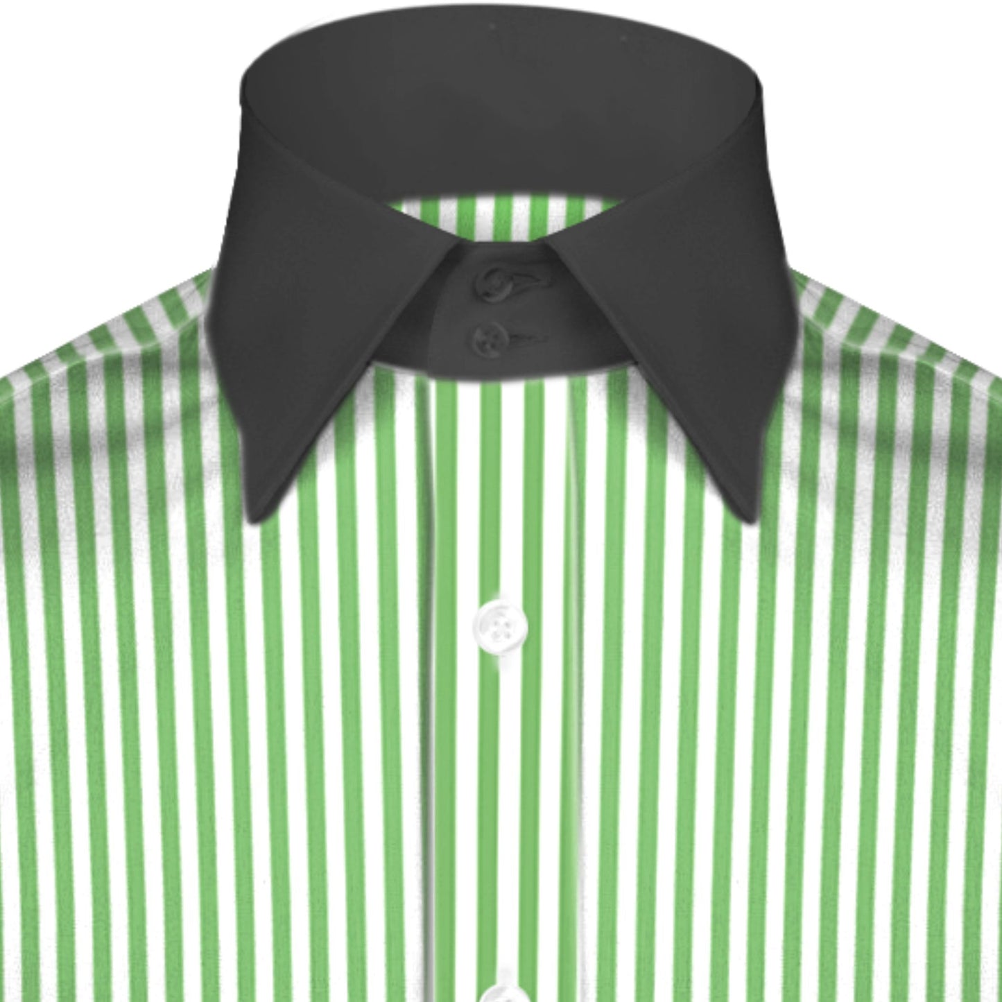 High Spread Collar Dress Shirt For Men President English Wide Spread Full Sleeves Green Shirt Men Wedding Attire Tall Neck Windsor Collar