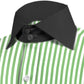 High Spread Collar Dress Shirt For Men President English Wide Spread Full Sleeves Green Shirt Men Wedding Attire Tall Neck Windsor Collar