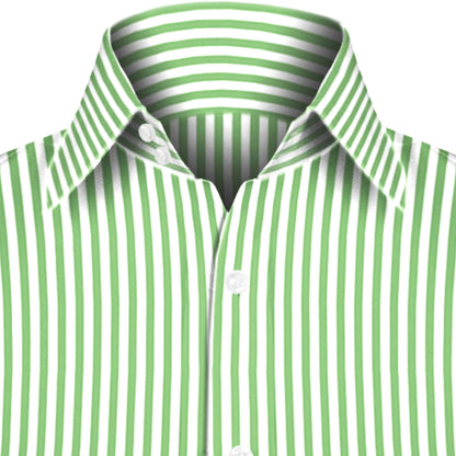 High Spread Collar Dress Shirt For Men President English Wide Spread Full Sleeves Green Shirt Men Wedding Attire Tall Neck Windsor Collar