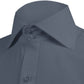 High Spread Collar Dress Shirt For Men President English Wide Spread Full Sleeves Grey Shirt Men Wedding Attire Tall Neck Windsor Collar