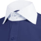 High Spread Collar Dress Shirt For Men President English Wide Spread Full Sleeves Navy Blue Shirt Men Wedding Attire Tall Neck Windsor Collar