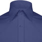 High Spread Collar Dress Shirt For Men President English Wide Spread Full Sleeves Navy Blue Shirt Men Wedding Attire Tall Neck Windsor Collar