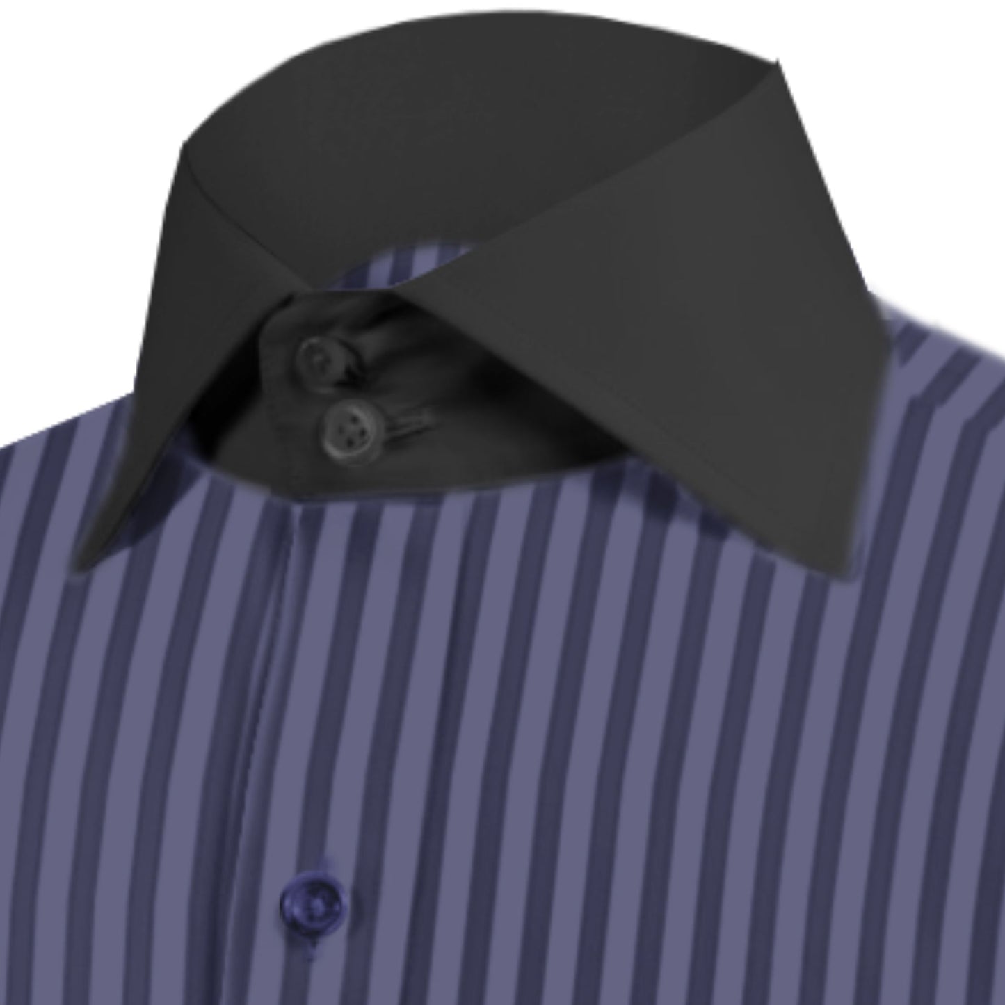 High Spread Collar Dress Shirt For Men President English Wide Spread Full Sleeves Navy Blue Shirt Men Wedding Attire Tall Neck Windsor Collar