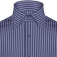 High Spread Collar Dress Shirt For Men President English Wide Spread Full Sleeves Navy Blue Shirt Men Wedding Attire Tall Neck Windsor Collar