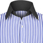 High Spread Collar Dress Shirt For Men President English Wide Spread Full Sleeves Navy Blue Shirt Men Wedding Attire Tall Neck Windsor Collar