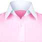 High Spread Collar Dress Shirt For Men President English Wide Spread Full Sleeves Pink Shirt Men Wedding Attire Tall Neck Windsor Collar
