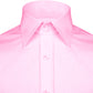 High Spread Collar Dress Shirt For Men President English Wide Spread Full Sleeves Pink Shirt Men Wedding Attire Tall Neck Windsor Collar