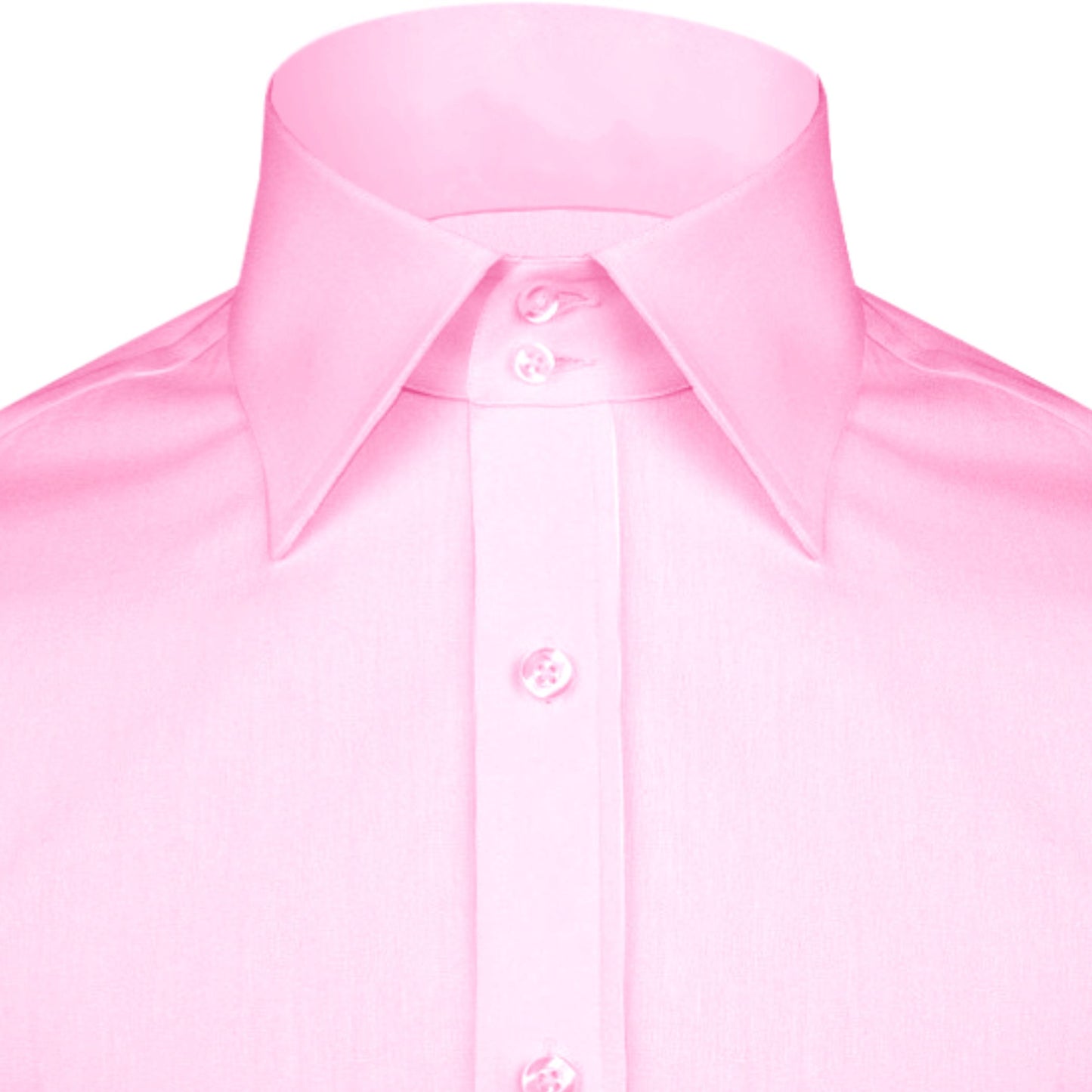 High Spread Collar Dress Shirt For Men President English Wide Spread Full Sleeves Pink Shirt Men Wedding Attire Tall Neck Windsor Collar