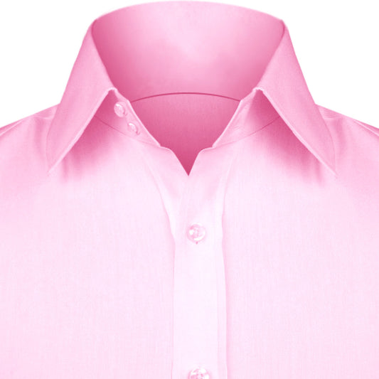 High Spread Collar Dress Shirt For Men President English Wide Spread Full Sleeves Pink Shirt Men Wedding Attire Tall Neck Windsor Collar