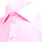 High Spread Collar Dress Shirt For Men President English Wide Spread Full Sleeves Pink Shirt Men Wedding Attire Tall Neck Windsor Collar