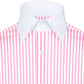 High Spread Collar Dress Shirt For Men President English Wide Spread Full Sleeves Pink Shirt Men Wedding Attire Tall Neck Windsor Collar