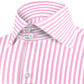 High Spread Collar Dress Shirt For Men President English Wide Spread Full Sleeves Pink Shirt Men Wedding Attire Tall Neck Windsor Collar