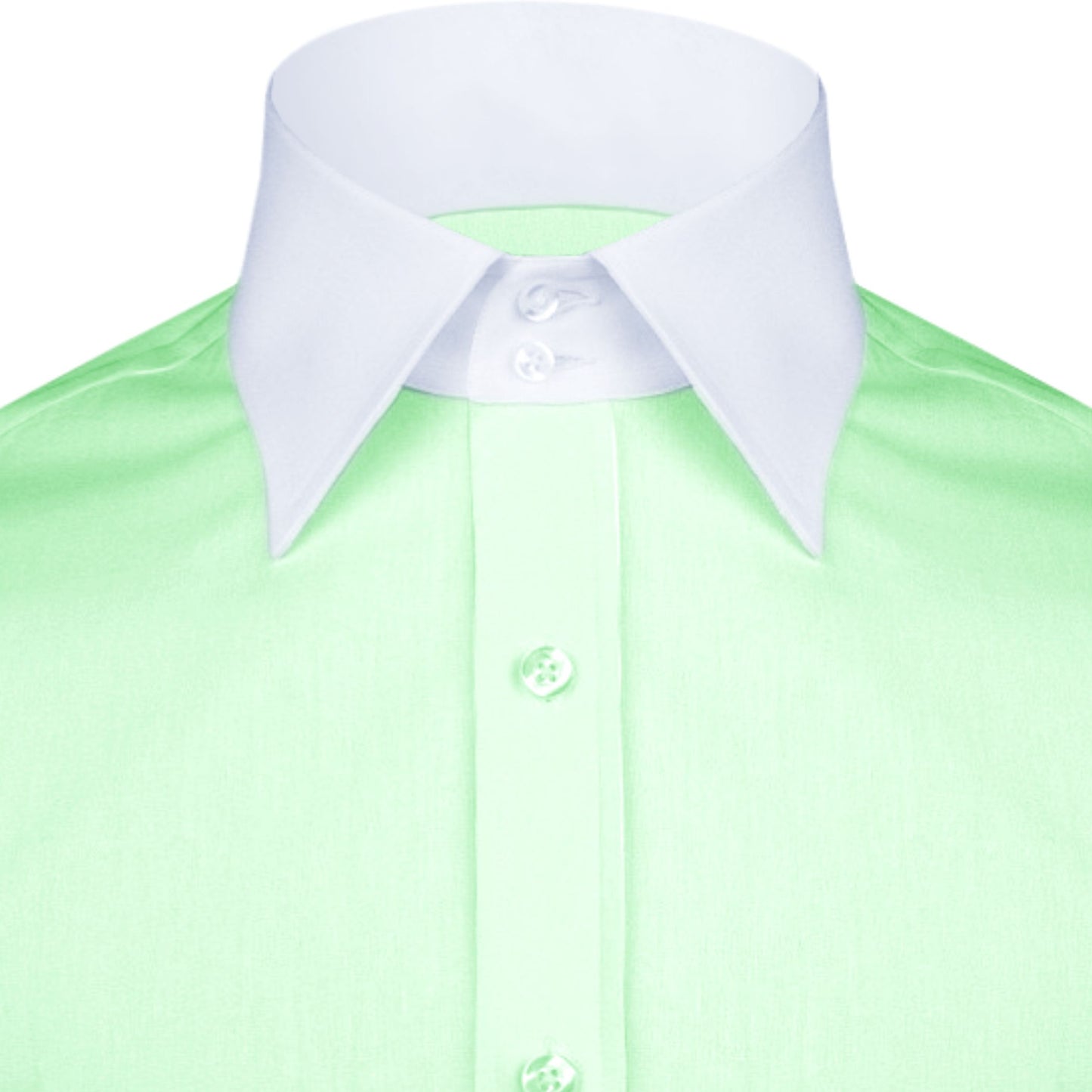 High Spread Collar Dress Shirt For Men President English Wide Spread Full Sleeves Green Shirt Men Wedding Attire Tall Neck Windsor Collar (Copy) (Copy)