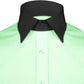High Spread Collar Dress Shirt For Men President English Wide Spread Full Sleeves Green Shirt Men Wedding Attire Tall Neck Windsor Collar (Copy) (Copy)