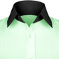 High Spread Collar Dress Shirt For Men President English Wide Spread Full Sleeves Green Shirt Men Wedding Attire Tall Neck Windsor Collar (Copy) (Copy)