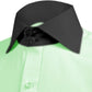 High Spread Collar Dress Shirt For Men President English Wide Spread Full Sleeves Green Shirt Men Wedding Attire Tall Neck Windsor Collar (Copy) (Copy)